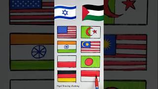 رسمت أعلام الدول العربية كلهامنى بتلون الاعلامصوتولنا اول كومنت#palestine #رسم#indonesia #shorts