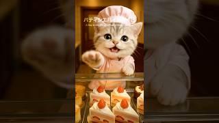 「むぎのパティシエバイトの一日に密着」　#cat #バイト #animation #マンチカン #funny #猫 #funnycats #動物 #cute #pets