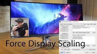 شرح Force Display Scaling CRU  #كوستم_رزلوشن