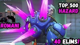 POTG! HAZARD IS OP! ROMANI 40 ELIMS TOP 500 HAZARD! OVERWATCH 2 SEASON 14