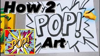 How to Draw POP Art Easy - for Kids and Beginners like Andy Warhol Style #popart #mrschuettesart