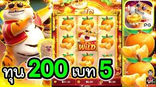 เกมเสือ Fortune Tiger ค่ายPG  ทุน 200 ปั่นเบท 5