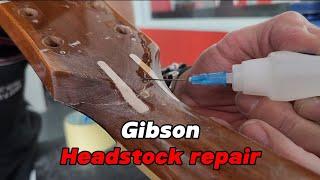 Gibson Herb Ellis headstock repair