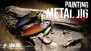 Painting DIY metal jig from timah geprek ??? DIY Metaljig LURE