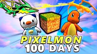 We Spent 100 Days in ONE BLOCK as Pixelmon Rivals