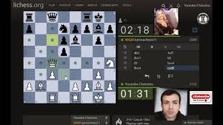 oooh! I forgot my bishop how stupid iam || my chess game with WGM Karina Ambartsumov