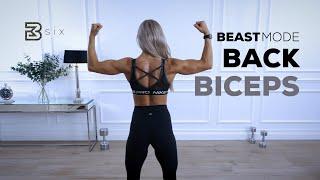 BEASTMODE BACK AND BICEPS - Intense Upper Body Workout | Day 6