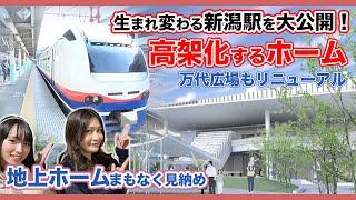 【潜入】生まれ変わる"新潟駅"を大公開  高架化で何が変わる!?  今しか見られない光景も!　万代広場もリニューアルします