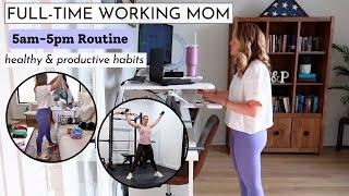 5AM-5PM Working Mom Routine | Healthy & Productive Work from Home Mom Routines | Amanda Fadul