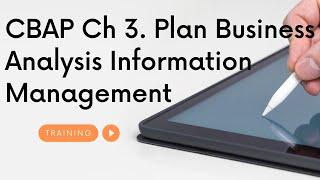 Ch 3  Plan Business Analysis Information Management