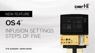 OS 4: Infusion settings in steps of five | New feature | Instructional Video