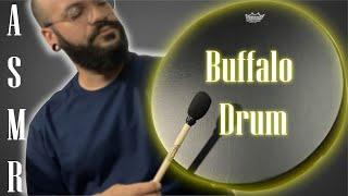 *ASMR* REMO BUFFALO DRUM | binaural tapping + no talking | Percussive Sounds ASMR