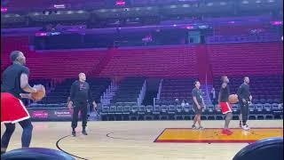 Bam shooting 3s before the scrimmage | Miami Heat