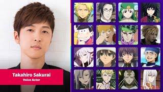 Seiyuu Takahiro Sakurai Voice Acting Role (Miyuki Kazuya, Tomioka Giyuu, Etc.)