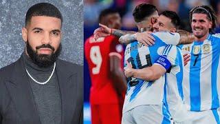 ¡LE SALIÓ MAL! Drake, el rapero canadiense, apostó 300 mil dólares contra Argentina y perdió