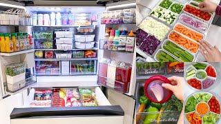 ULTIMATE REFRIGERATOR ORGANIZATION | Satisfying Clean and Fridge Restock Organizing | Relaxing Video