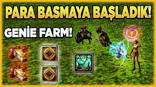 DELİ GİBİ PARA KASIYORUZ! | GENİE FARMI ZENGİN ETTİ! | Knight Online Dryads #4 #knightonline