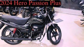 2024 hero new passion plus red colour || detailed review, mileage