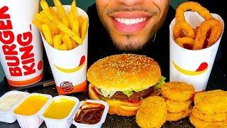 ASMR BURGER KING MUKBANG 먹방 | CHICKEN NUGGETS FRIES ONION RINGS WHOPPER CHALLENGE *BIG BITES