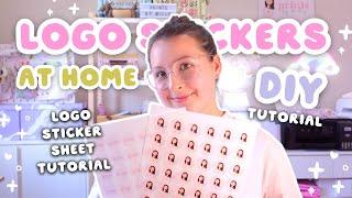 HOW TO MAKE LOGO STICKER SHEETS at home for your small business  using the silhouette portrait 3