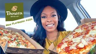 NEW PANERA BREAD PEPPERONI FLATBREAD PIZZA | Food Review