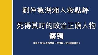 死得其时的政治正确人物–蔡锷(1882-1916) ｜刘仲敬湖湘人物点评