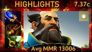  7.37c Kunkka |K+A-D - 32 KP - 90%| Offlane Highlights - Dota 2 Top MMR