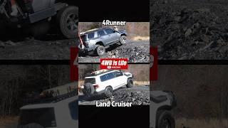Toyota 4runner vs Land Cruiser - Offroad suspension flex comparison #offroad #4runner #landcruiser