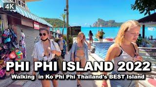 【 4K】Walking in Ko Phi Phi Thailand's BEST Island | January 2022