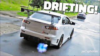 BEST OF Mitsubishi Lancer SOUNDS Compilation - Anti-Lag, Flames, Drifting!