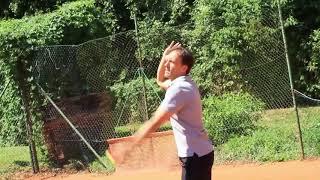 Tennis Fast Learning Aufschlag - Ballwurf + mit flacher Hand nach oben