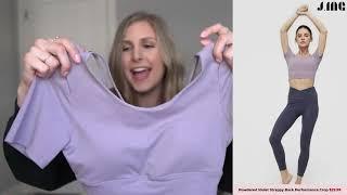 J.ING Women's Activewear Unboxing with @Amanda Banic | Powdered Violet Strappy Back Performance Crop