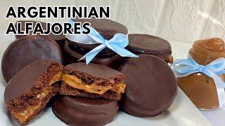 ARGENTINIAN DULCE DE LECHE & CHOCOLATE ALFAJORES!A treat that will make you smile with every bite!