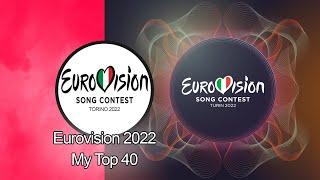 Eurovision 2022 - My Top 40