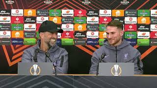 "That was your fault" Mac Allister jokes with Klopp over "calmness" comments｜Liverpool｜Europa League