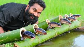 Bamboo SnakeHead Recipe | മുളയിൽ ചുട്ട വരാൽ | M4 Tech |