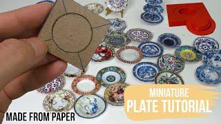 How to make miniature plates from paper and foil. 1/12 scale.