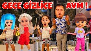 GECE GİZLİ AVM DE KALDIK !! BAKIN KİMLER GELDİ ?? ANNEM KIZDI !!