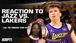 REACTION to Jazz vs. Lakers  'LAL can finish in the TOP 4 of the West' - Ogwumike | SportsCenter