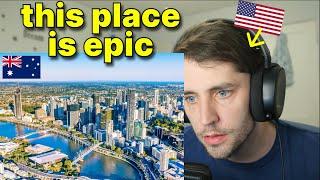 American reacts to Brisbane, Australia