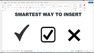 Shortcut for Tick Symbol in Word document | Insert Check mark in word