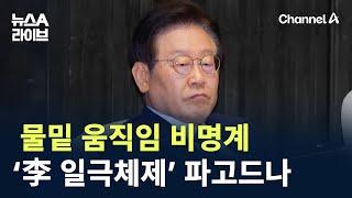 물밑 움직임 비명계…‘李 일극체제’ 파고드나 / 채널A / 뉴스A 라이브