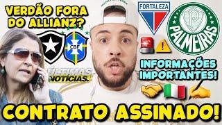 URGENTE! PALMEIRAS FORA DO ALLIANZ PARQUE? CONTRATO ASSINADO COM MEIA! DÚVIDA NO TIME TITULAR E MAIS