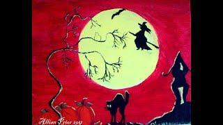 How to paint a HALLOWEEN Easy Acrylic Painting for Beginners Step by Part 1