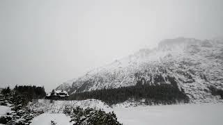 Morskie Oko lake covered in snow