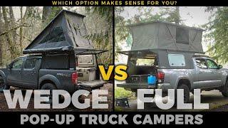 Wedge-style vs Full Pop-Up Truck Campers in 6 minutes