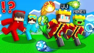 ELEMENTAL KING Speedrunners vs Hunters : JJ and Mikey vs Cash and Nico in Minecraft Maizen!