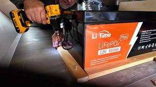 Installing a GIANT 460ah LiTime LITHIUM BATTERY in our new RV