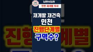 [인천 부동산] 인천 재개발 재건축 구역은 사업진행단계별 구역수는 어떻게 되나?  #부동산 #재개발 #재건축 #인천 #투자