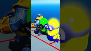 GTA 5 Epic Ragdolls RED SPIDERMAN VS RED MINION VS GREEN MINION (Euphoria Physics & Funny Fails)1039